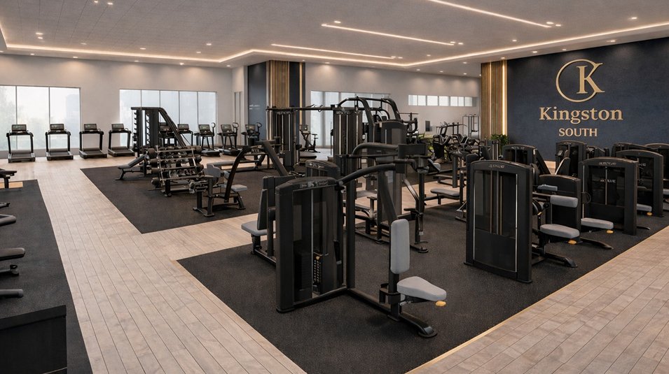 The clubhouse and fitness centre at Kingston in Estero, Florida