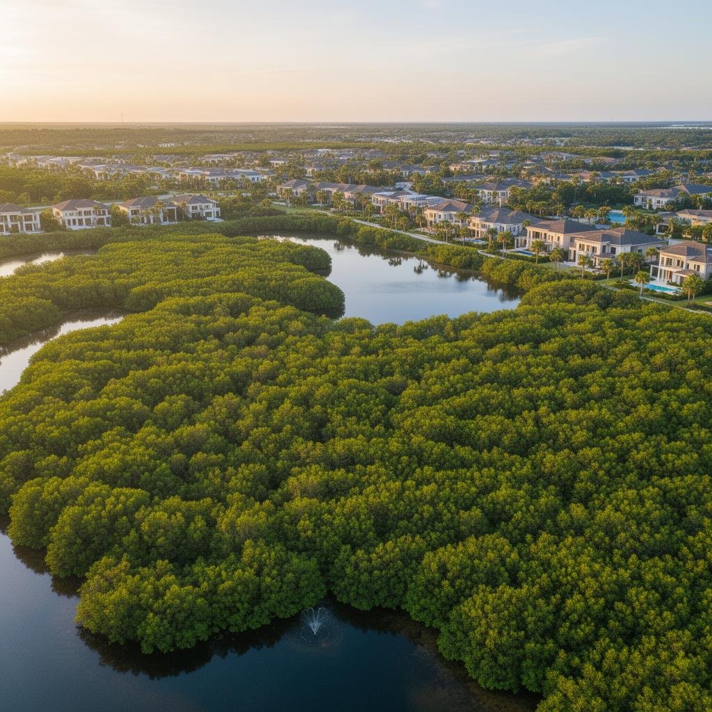 Nature trails through the environmental preserve at Kingston, Estero